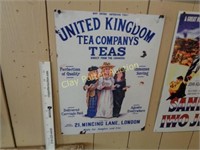 Porcelain UNITED KINGDOM Tea Sign
