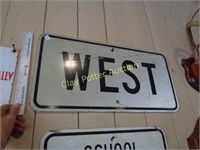 Metal WEST Traffic Sign