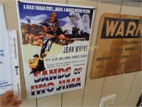 Metal John Wayne Iwo Jima Sign