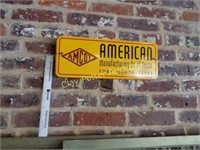 Porcelain AMERICAN AMCOT Sign