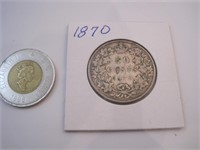 Canada 50 cents 1870 gd/vg