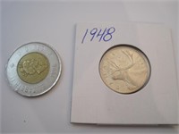Canada 25 cents 1948
