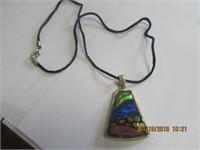 Art Glass Pendant Necklace