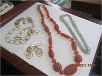 Jewelry Lot-Monet Stone Necklace, Alfani Necklace&