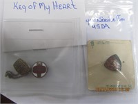 Schaefer Keg of My Heart Pins & 10 yr. Service Pin