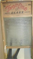 VINTAGE TWO IN ONE GLASS WASHBOARD NO 80