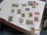 19 Stamps Lot-Foreign 1919-1943 & US