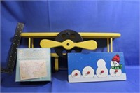 Wooden Airplane Shelf Wooden Snowman Puzzle