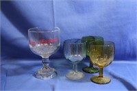 Set of Large Glass Goblets