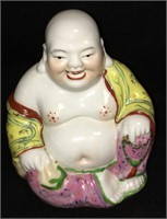 Oriental Porcelain Buddha Sculpture
