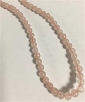 Rose Quartz Necklace With Sterling Clasp