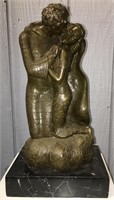 Bronze Sculpture On Marble Base