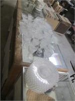 Mid Century Diamond Cut Glass Set