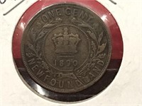 1890 Newfoundland 1¢ Coin
