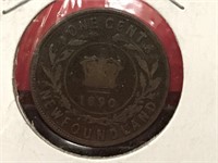 1890 Newfoundland 1¢ Coin