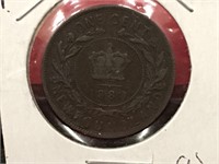 1880 Newfoundland 1¢ Coin