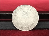 1917 Newfoundland 50¢ Silver Coin