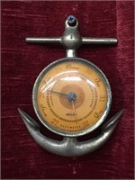Vintage Brass Anchor Swift Barometer Dial - 3"dia