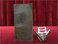 1922 Ford Diary & 1950s Ford V8 Fender Emblem