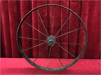 Vintage Steel Tread Spoke Wheel