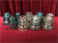 9 Coloured Glass Hydro Pole Insulators