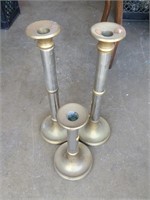 3 Large Candle Holders