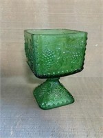 Green Pedestal Bowl