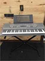 Casio Keyboard with Stand, Pedal, Adapter and