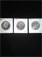 Kennedy half lot of 3 1980 P-D-S