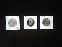 Kennedy half 1971-P 1971-D 1971-S lot of 3