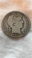 1911-S Barber Half Dollar