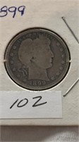 1899 Barber Quarter Dollar