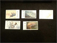 2004 Wisconsin State hunting stamp set of 5