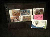 Wisconsin State hunting stamps set of 5