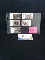 2000 Wisconsin State hunting stamps set of 5