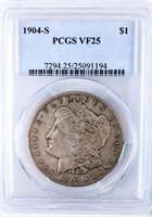 Coin 1904-S Morgan Silver Dollar PCGS VF25