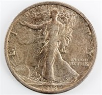 Coin 1918-S Walking Liberty Half Dollar Choice!