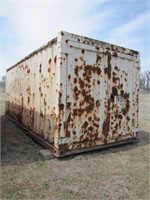8' x 20' storage container (rusty, has holes,