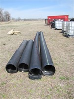 4 pcs of corrugated 12" drain tubing: 2- 20' long&
