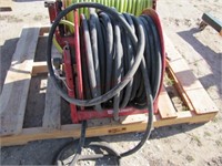 Reelcraft manual hose reel w/ black hose