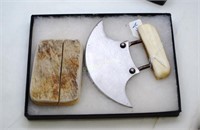 Alaskan whale bone skinning knife