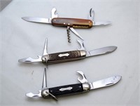 3 camping knives: Colonial, Camillus, ERN Solingen