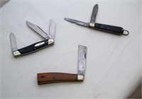 3 knives: Camillus, double bladed, Buck model 307