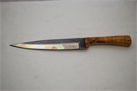 JP Muler burl handled custom knife 14" overal