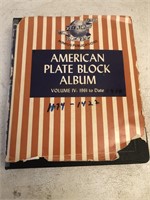 American Plate Block Album - Over $43 Face Value
