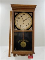 Antique Regulator Clock w/Key