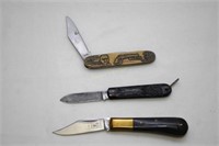 Grouping of 3 knives: TW Ablet, Barlow, folding Sc