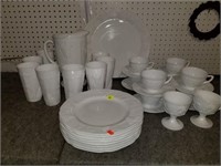 Vintage Milkglass Dinner Set