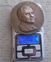 Bronze 1969 Commemorative Richard Nixon Medallion