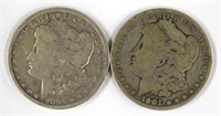 1891o &1901o Morgan Silver Dollars